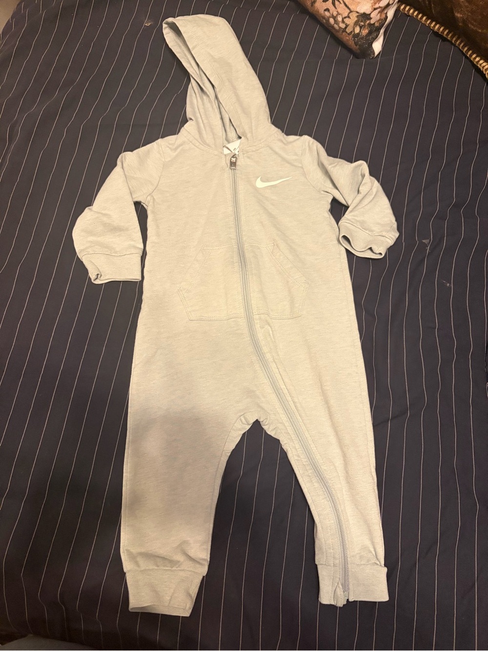 Nike Hooded Baby One-Piece Footed Romper
